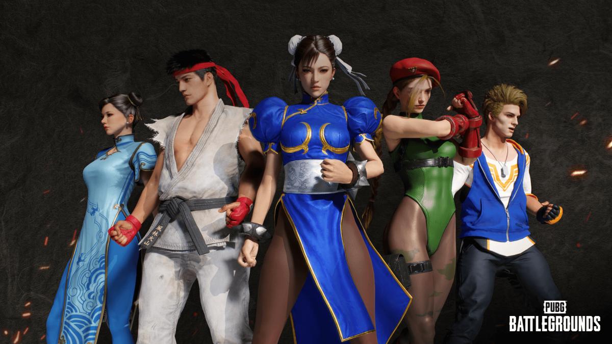 Street Fighter 6 skins in PUBG.